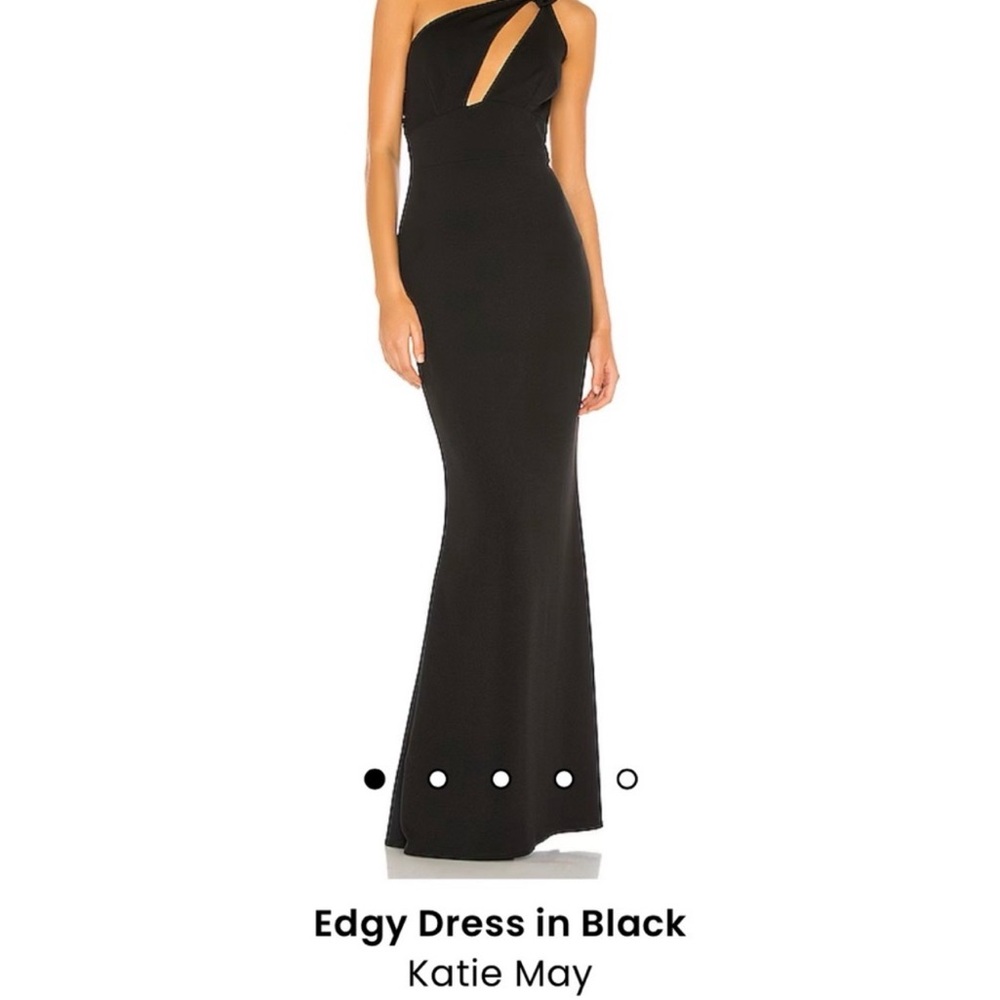 Katie May One Shoulder Black Gown